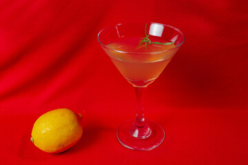 cocktail with lemon
