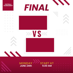 Set of football social media vector template