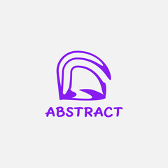 Abstract logo of irregular lines in artistic style. Suitable for businesses with an artistic feel.