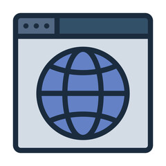 Web Website filled line icon