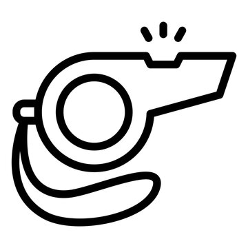 recommend clip art: Referee Whistle outline line icon