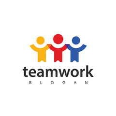 Teamwork, Friendship, People Connectivity logo Design