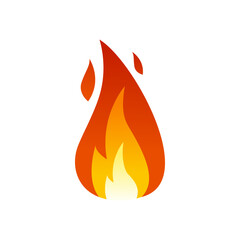 Fire flame logo design. Fire flame icon. Fire symbols. Vector illustration.