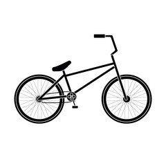 Vector flat bmx bicycle isolated on white background