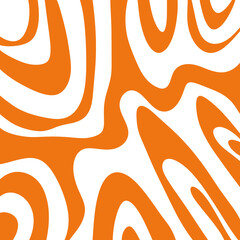 Abstract Orange Swirl Retro Background