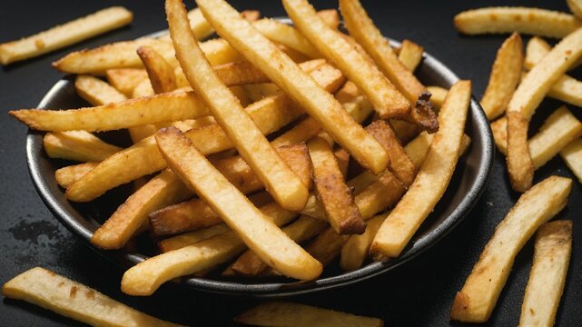 french fries in a white bowl