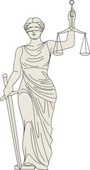 figure of Themis goddess of justice
