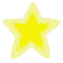 golden star isolated on white