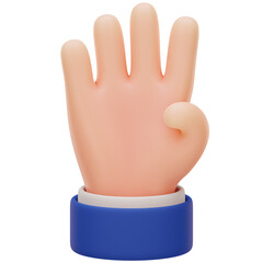 Four Hand Gesture 3D