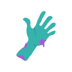 rotten zombie hands halloween night horror party decoration elements