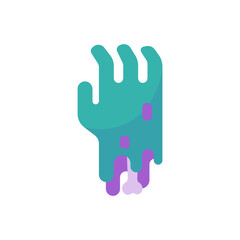 rotten zombie hands halloween night horror party decoration elements