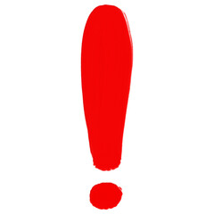 red exclamation mark isolated