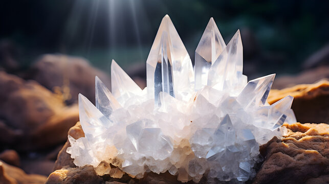 Crystals, clear quarts