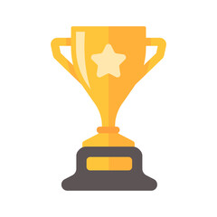 The golden trophy of success. Awards for winners of sports games