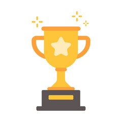 The golden trophy of success. Awards for winners of sports games