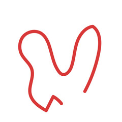 Red Squiggly Doodles Lines Vectors