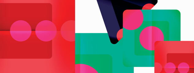 Triangles and circles abstract background for wallpaper, banner, background, card, book Illustration, landing page