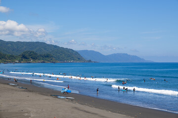 Wushih harbour surfing spot in Yilan of Taiwan