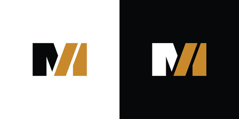 Modern and unique MA logo design