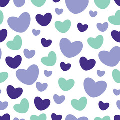 Cute love pattern,cartoon seamless background, vector illustration, wallpaper, textiles, bag, garment, fashion design