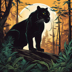 This panther's enigmatic aura makes it an enforcer of nature's mysteries, guarding secrets hidden in the darkness