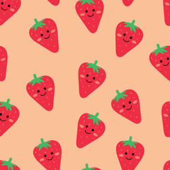 seamless pattern strawberry. wallpaper for textile, gift wrap paper 