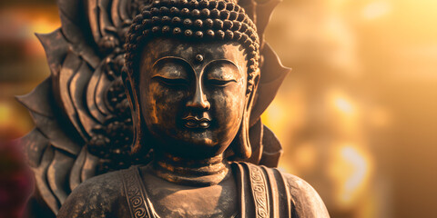 Buddha statue for vesak background - obrazy, fototapety, plakaty