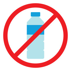 no plastic bottle icon