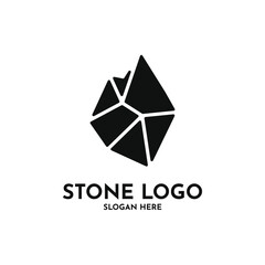 Stone silhouette logo design creative idea