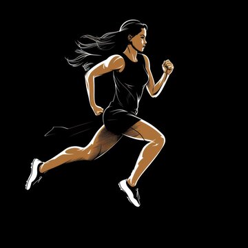 Sprinting into the Future: Visualizing the Athletic Journey of a Woman, generative ai