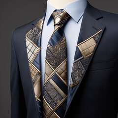 Uniquely Crafted Tie Made of Individual Pieces