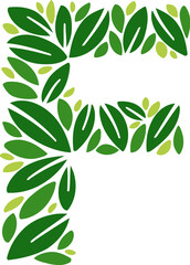 Forest Leaf Letter F