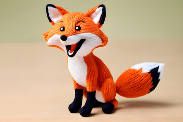 Fototapeta premium a Cute fox illustration, Cute cartoon fox