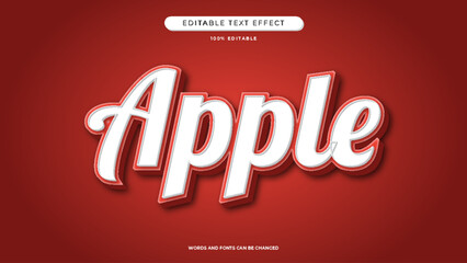 Apple 3d editable text effect