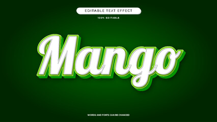 Mango 3d editable text effect