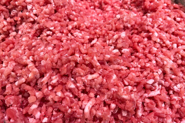 Fresh red raw pork meat. Raw fresh minced meat