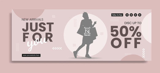 Business horizontal banner template design. It is suitable for social media advertising, Fashion Brand Promotion, Digital Marketing, etc.