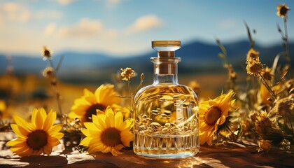 Obraz na płótnie Canvas sunflower oil