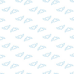 Digital png illustration of blue abstract pattern on transparent background