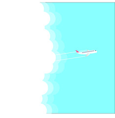 Digital png illustration of flying airplane on transparent background