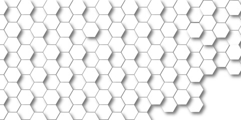 Abstract background with hexagons. 3d Hexagonal structure futuristic white background and Embossed Hexagon , honeycomb white Background ,light and shadow ,Vector.