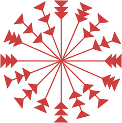 Digital png illustration of red arrows and lines on transparent background