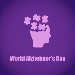 Vector illustration of World Alzheimers Day banner