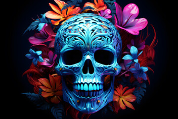 Skull Art: A Unique and Artistic Interpretation of the Day of the Dead Generative ai 