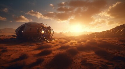golden hour in another planet