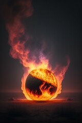 burning earth in fire