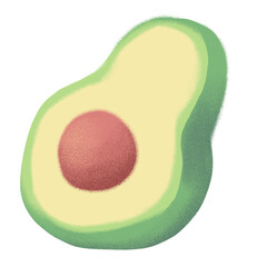 Avocado  with white background