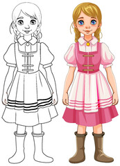 German Bavarian Outfit on a Woman