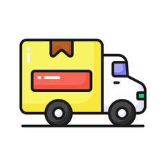 well designed icon of delivery van, delivery conveyance vector in modern design style