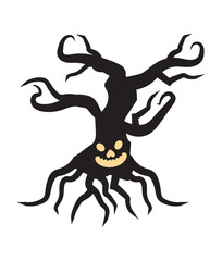 Halloween Spooky Trees Vector, Elements and Symbol
